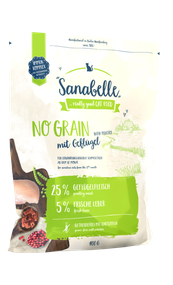 Sanabelle No Grain with Poultry Meat Беззерновой корм для взрослых кошек с птицей 400 г