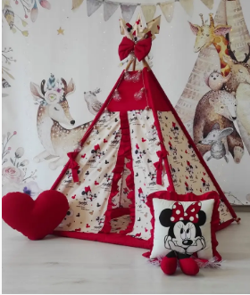 Вигвам Mickey Mouse  Полный комплект ! ( коврик стеганный+подушки) НОВИНКА 2024 ! | Зображення 4