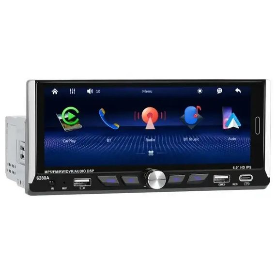 Автомагнітола 1 DIN 6280A XPRO 6280A Чорний (43201-6280A_2210) | Зображення 2