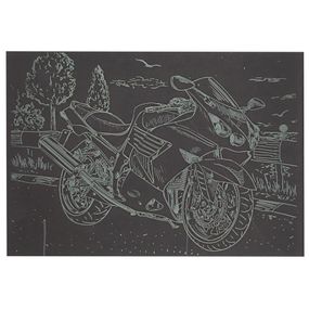 Гравюра А5 "Мотоцикл-1" ГрА5з-2 эконом вариант в пакете 21 х 14,8 см