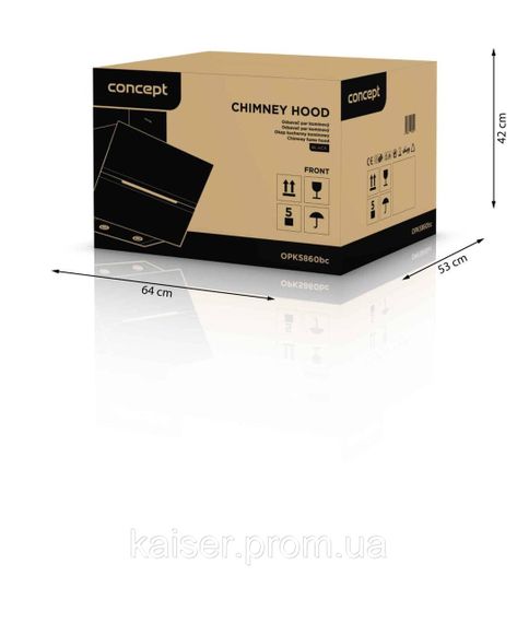 Наклонная вытяжка 60 cm Concept OPK5860bc BLACK | Зображення 3