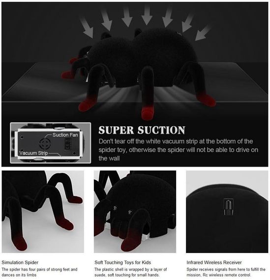 Радиоуправляемый паук, машинка-паук для стен и пола, светодиоды, аккумулятор, игрушка для детей От 6 лет | Зображення 6