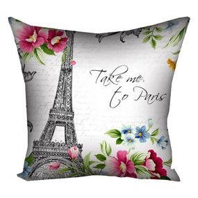 Подушка габардинова з принтом Take me to Paris 30x30 (3P_14M095)