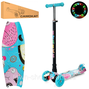 Самокат детский MAXI iTrike JR3-055-3-WP11 с подсветкой