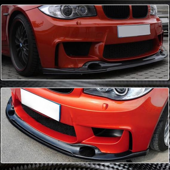 Накладка на передній бампер Lip V2 (для 1M E82, Карбон) для BMW 1 серія E81/82/87/88 2004-2011 рр | Зображення 2