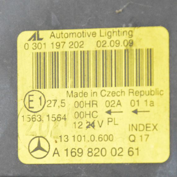 Фара передня права Mercedes A-Class W169 2004-2012 Фара права основна Мерседес в169 A1698200261 | Зображення 5