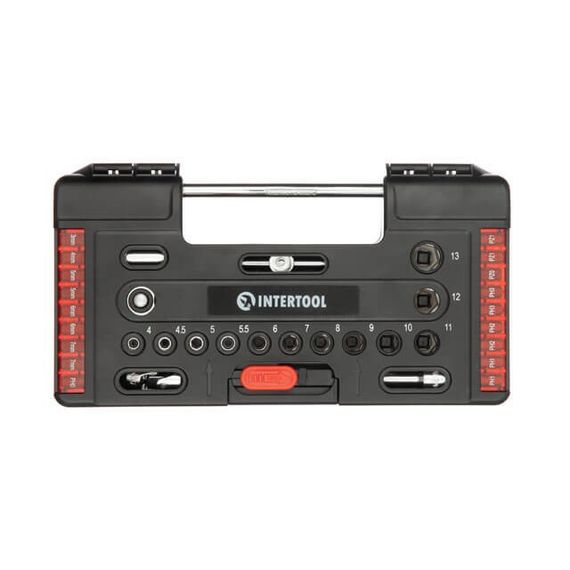 Набір викруткових насадок і головок із тріскачкою 57 од, STORM INTERTOOL VT-36571 | Зображення 1