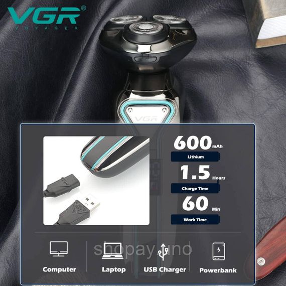 Профессиональная электробритва VGR V-323 ∙ Мужская аккумуляторная VGR V-323 бритва | Зображення 1