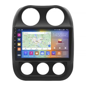 Штатная магнитола Lesko для Jeep Compass I Рестайлинг 2 2013-2016 экран 10" 4/64Gb CarPlay 4G Wi-Fi GPS Prime