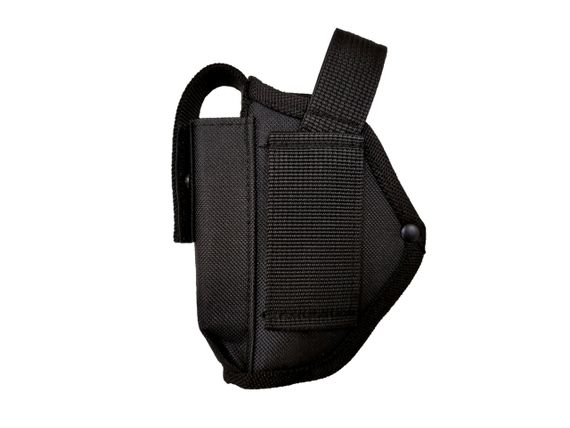 Кобура для ПМ Макарова поясна з чохлом підсумком під магазин Oxford чорна + страховий шнур 981 MAS MAS | Зображення 3