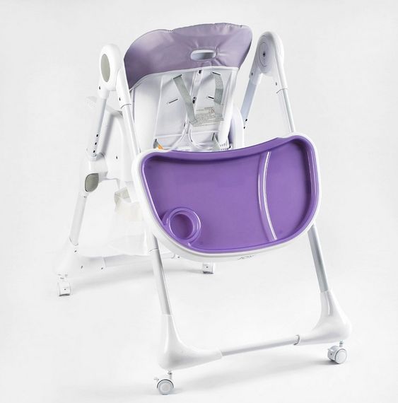 Стульчик для кормления K-60290 Joy мягкий чехол ПВХ, 4 колеса, съёмный столик, корзинка, в коробке (6989203550090) | Зображення 1