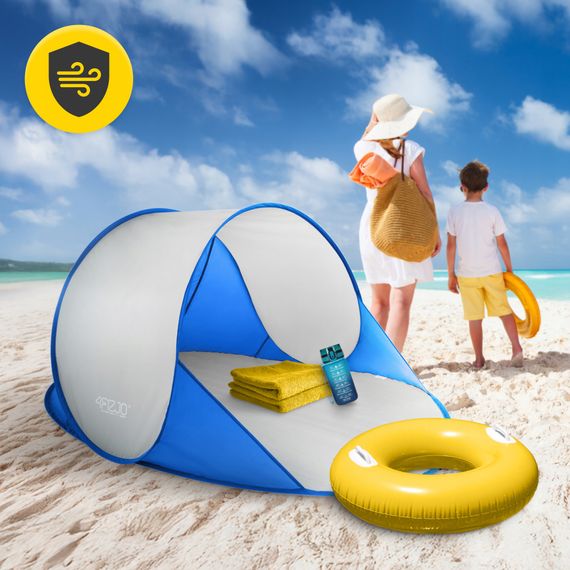 Намет пляжний 4FIZJO Pop-Up 195 x 120 см саморозкладний Blue/Grey (P-5905973405157) | Зображення 6