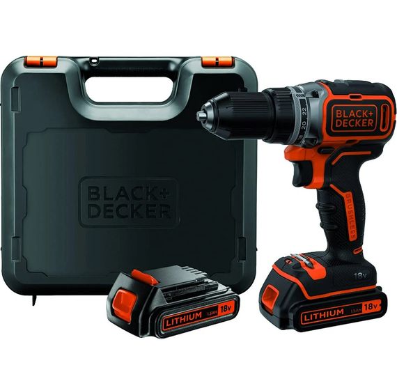 Акумуляторний дриль-шурупокрут Black&Decker з АКБ та ЗП BL186KB | Зображення 1