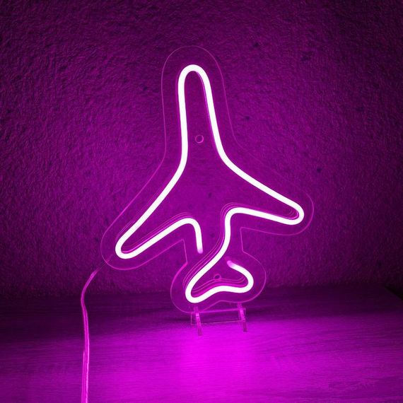 Неоновий світильник Літак 250х300 acr-n000089 | Зображення 1