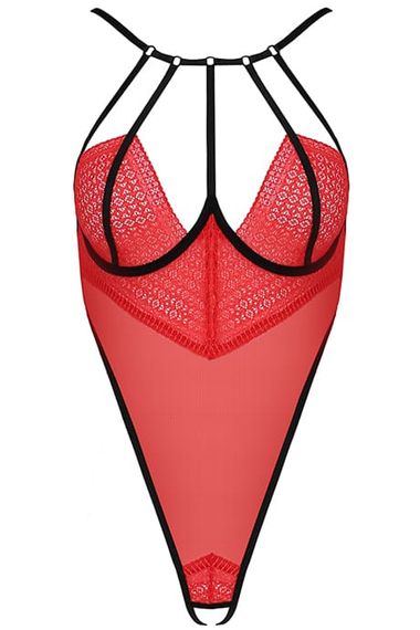 Боді Passion Exclusive AKITA BODY Червоне 2XL/3XL | Зображення 4