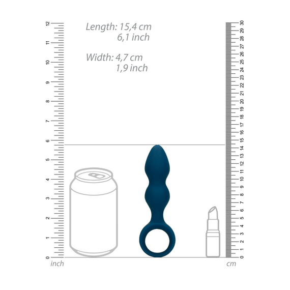 Силиконовая анальная пробка M, синяя Loveline (Нидерланды) sexstyle | Зображення 6