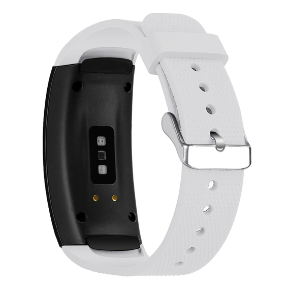 Силиконовый ремешок Primo Classic Shape для Samsung Gear Fit 2 / Fit 2 Pro (SM-R360 / R365) - White | Зображення 2