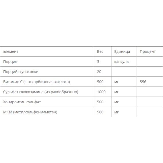 Препарат для суглобів та зв'зок Bluebonnet Nutrition Glucosamine Chondroitin Plus MSM 60 Veg Caps | Зображення 2