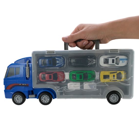 Дитячий трейлер з машинками PS006-1, 6 машинок | Зображення 5