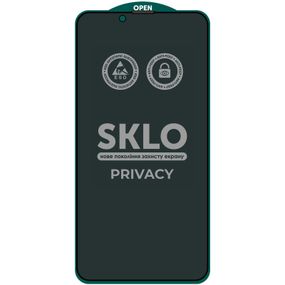 Захисне скло SKLO 5D Privacy (тех.пак) для Apple iPhone 13 / 13 Pro / 14 / 16e / 17e (6.1") Чорний