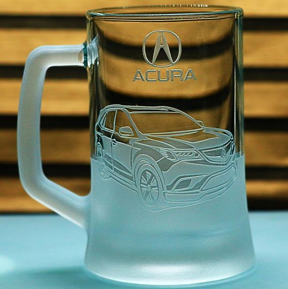 Пивний келих 670 мл з гравіюванням Акура МДХ Acura MDX подарунок для автолюбителя  кухоль для пива з логотипом авто