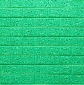 3D панель с3D панель самоклеящая Обои 700х770х5 мм под декоративный кирпич Самоклейка 3Д  мятный кирпич