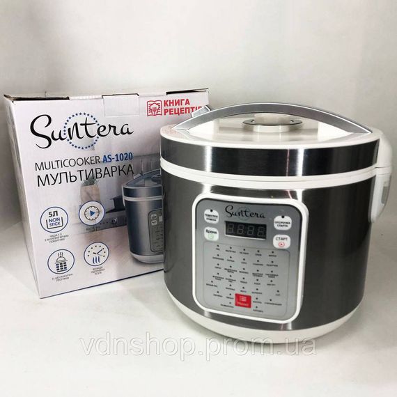 Мультиварка для дому якісна мультиварка Suntera AS-1020 1000 Вт, Багатофункціональна пароварка LT-58 | Зображення 4
