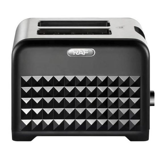 Тостер на 2 скибочки хліба з регулятором RAF R 2101 Чорний