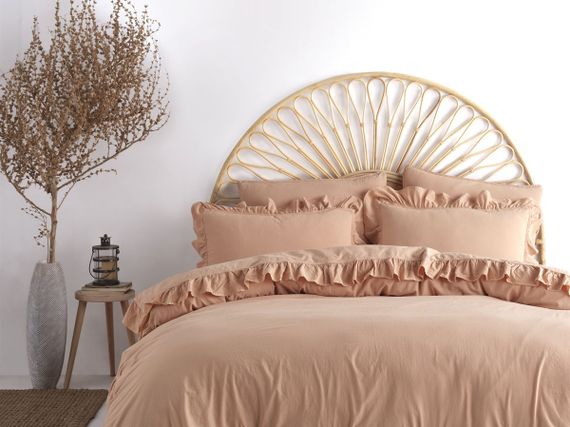 Постільна білизна Limasso Stonewashed Exclusive Ranforse 200 х 220 см Toast