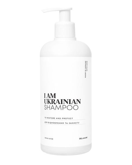 Шампунь універсальний DeLaMark I am Ukrainian для відновлення та захисту пошкодженого волосся 500 мл (4820152333162)