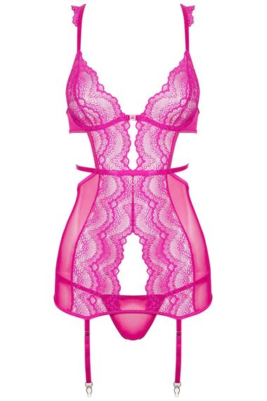 Сорочка Beauty Night PEYTON CHEMISE & thong Вишневый L/XL | Зображення 3