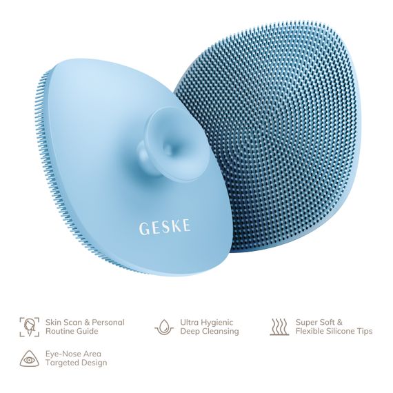 Щітка для обличчя GESKE Facial Brush 4в1 з тримачем aquamarine | Зображення 1