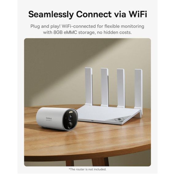 IP-камера відеоспостереження Baseus Security B1 Outdoor Camera 2K White | Зображення 7