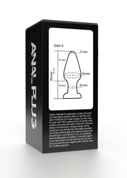 Анальный плаг из стекла EGZO EAP-F ( длина 9.9 см, диаметр 4 см ) sexstyle | Зображення 4