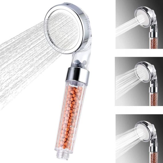 Турмалінова насадка для душу з фільтром / Душова насадка з мінералами / Фільтруюча лійка насадка