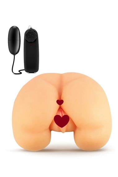 Мастурбатор зад з віброкулею та пультом Blush X5 два отвори, 26.7 см Sex Aura