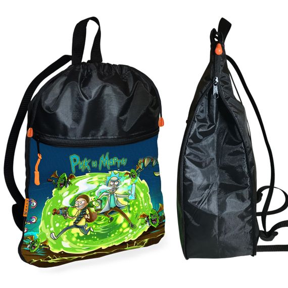 Школьный рюкзак детский Рик и Морти + Сумка для обуви спортивной формы рюкзак-мешок мальчику (01815) | Зображення 1