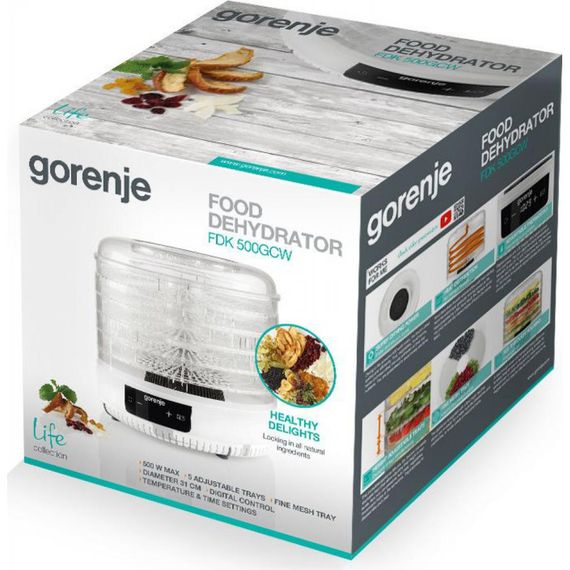 Сушка для овочів та фруктів Gorenje FDK500GCW | Зображення 2