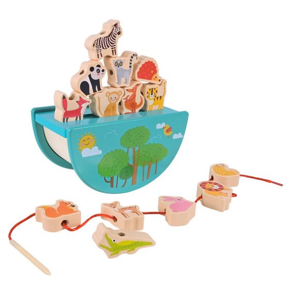 Дерев'яна іграшка Балансир-шнурівка 2 в 1 C9406 | Зображення 2