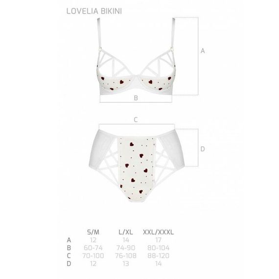 Еротичний комплект з малюнком LOVELIA BIKINI white L/XL - Passion, L/XL | Зображення 4
