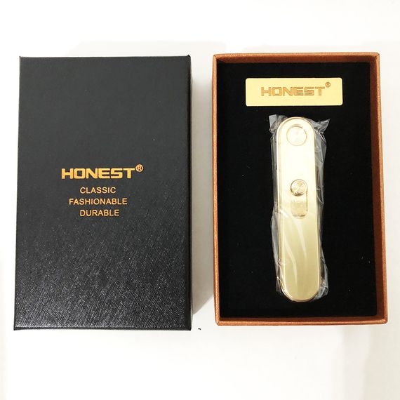 USB запальничка в подарунковій упаковці "Honest" 77127. Колір: золотий | Зображення 4
