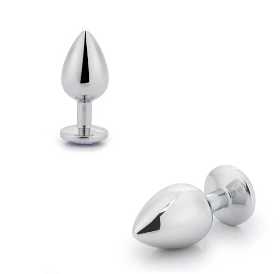 Набор анальных пробок с прозрачными камушками (S,M,L) | Зображення 7