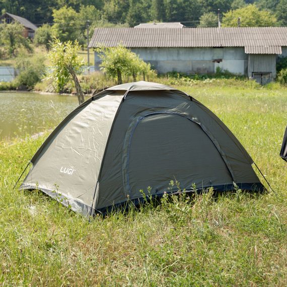 Намет двомісний 200×150×120 (см) кемпінговий туристичний для риболовлі, полювання LU-025GR Хакі | Зображення 1