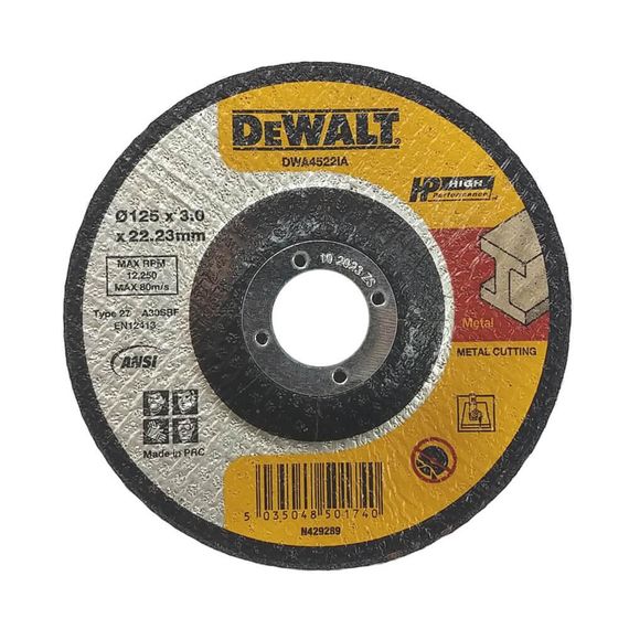 Коло відрізне HIGH PERFORMANCE 125х3х22.23 мм DeWALT DWA4522IA
