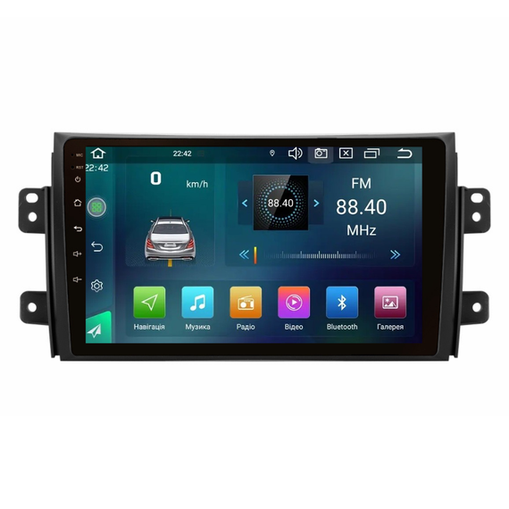 Штатна магнітола Cyclone C9 CPL GSM. 2+32GB. CARPLAY. 4G Suzuki SX4 2007-2013