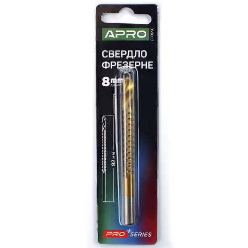 Свердло фрезерне d8мм APRO | Зображення 1