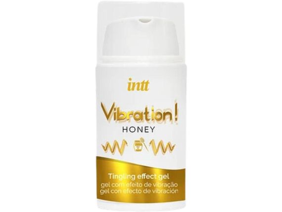 Жидкий вибратор Intt Vibration Honey (15 мл), густой гель, очень вкусный, действует до 30 мин | Зображення 1