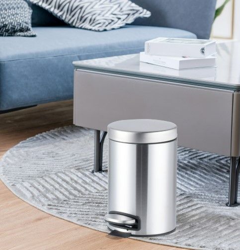 Відро для сміття Mixxus Ellipse-TC0205 SS Color з плавним закриттям, кругле, 5 л, нержавійка (MI7076) | Зображення 2