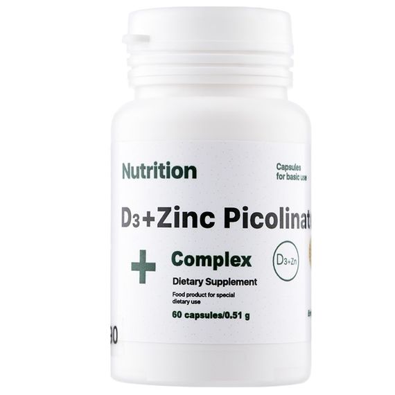 Витаминно-минеральный комплекс EntherMeal D3 + Zinc Picolinate Complex+ 60 Caps