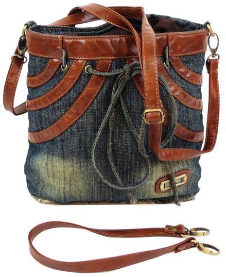 Джинсовая сумка Fashion jeans bag темно-синяя | Зображення 2